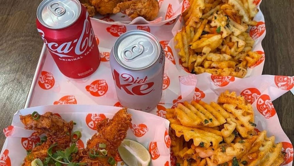 Fried Chicken and Waffle Fries from Tender Crush, SoHo, NYC